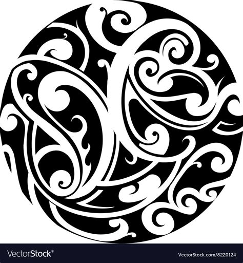 Maori Circle Tattoo Royalty Free Vector Image Vectorstock