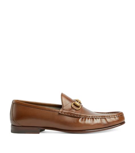 Gucci Brown Leather 1953 Horsebit Loafers Harrods Uk