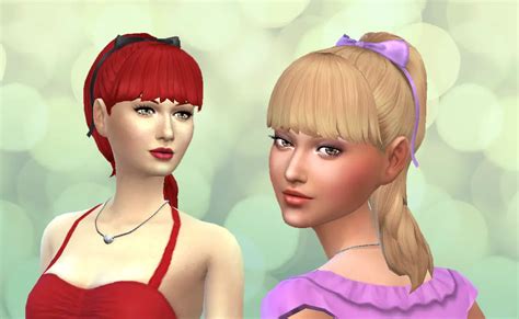 Mystufforigin High Ponytail With Bangs Sims Hairs 6909 Hot Sex Picture
