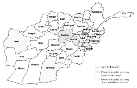 Afghanistan is a unitary presidential islamic republic with a population of 31 million, mostly administrative divisions afghanistan provinces numbered. Map of Afghanistan provinces and survey area | Download Scientific Diagram