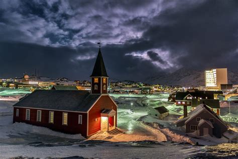 Nuuk Cathedral Or Church Of Our Saviour Is A Wooden Lutheran Cathedral