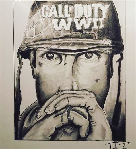 Call Of Duty Fan Art Done By Me Charcoal And Graphite R
