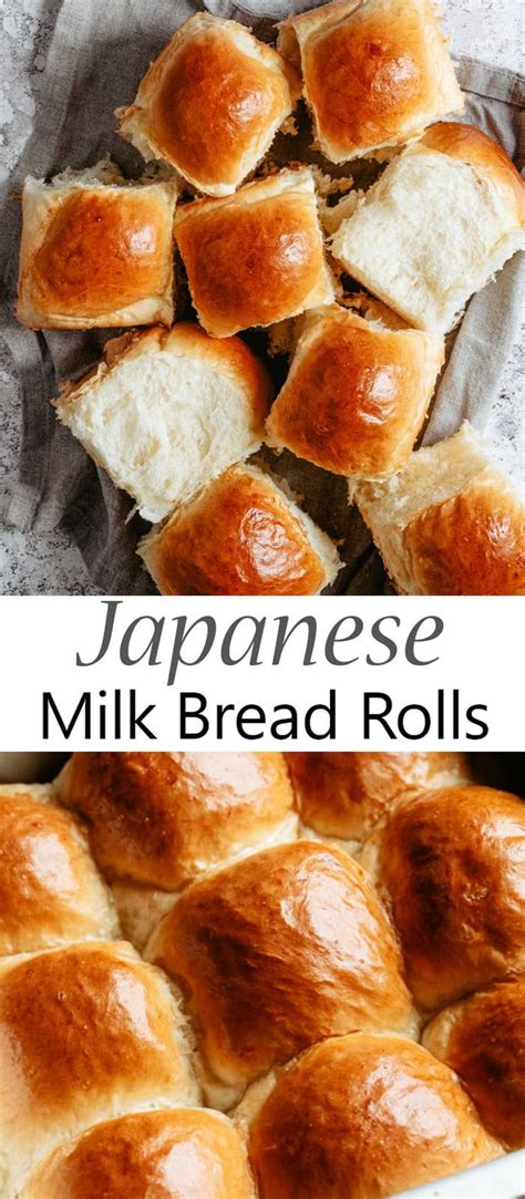 Japanese Milk Bread Rolls In A Pan With Text Overlay