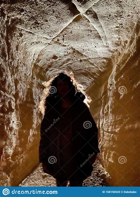 Woman In A Cave Stock Photo Image Of Caverne Future 168156520