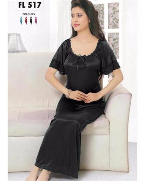 Flourish Long Silk Nightwear Fl 517 Nighty Dikhawa Online Shopping In Pakistan Nightwear