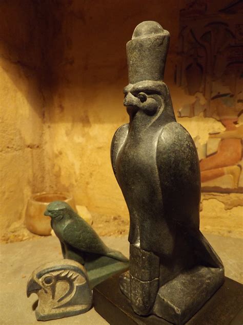 Egyptian Statue Set Horus The Sky God 2 Figures Amulet Etsy