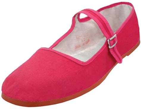 Womens Cotton Mary Jane Shoes Flat Ballet Slip On Colors