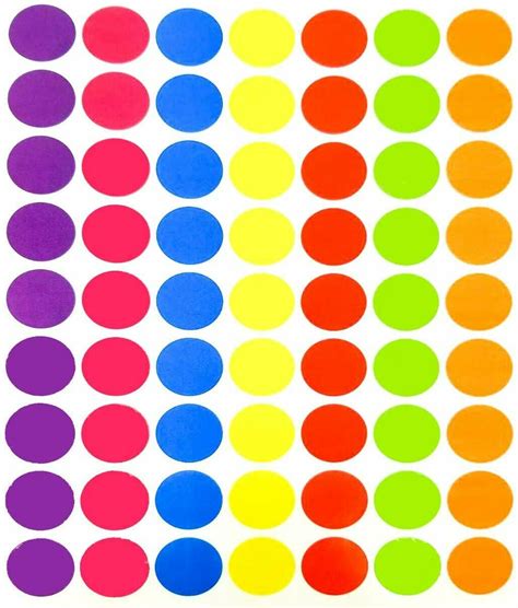 Tag A Room 1 Inch Round Color Coding Circle Dot Sticker Labels 7