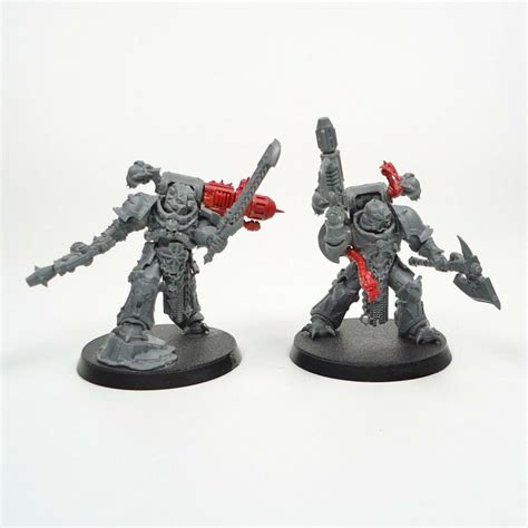 Warhammer 40k Army Chaos Space Marines Characters X2 Unpainted Etsy