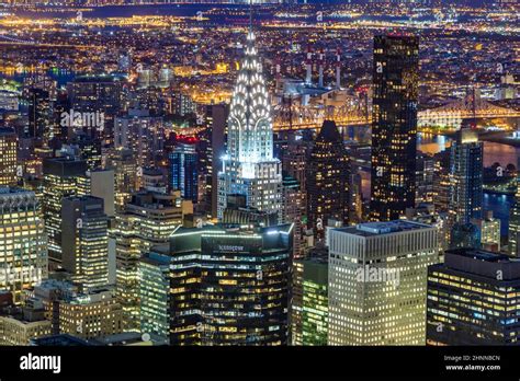 Chrysler Building At Night In Manhattan New York Stock Photo Alamy