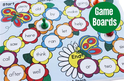 Spring Themed Sight Word And Phonics Game Boards Make Take And Teach