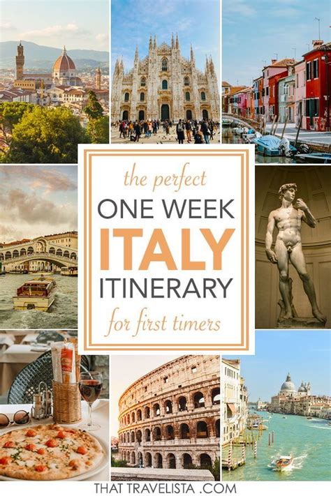Italy Itinerary 1 Week Complete Travel Guide Italy Trip Itinerary