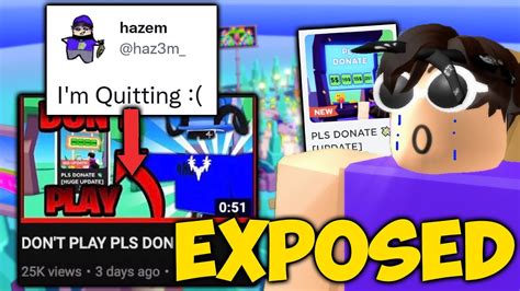the owner of pls donate got exposed youtube