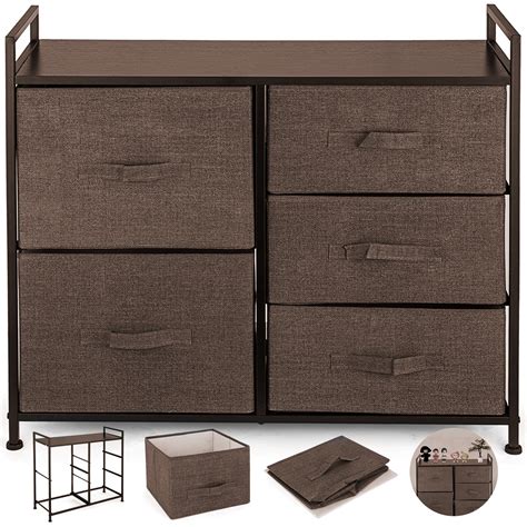 Looking for the best selection and great deals on cabinet organizers ? Fabric 5 Drawer Storage Tower Organizer Cabinet Bedroom ...