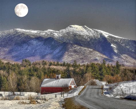 Vermont Photography Prints Mt Mansfield Full Moon Photo Etsy