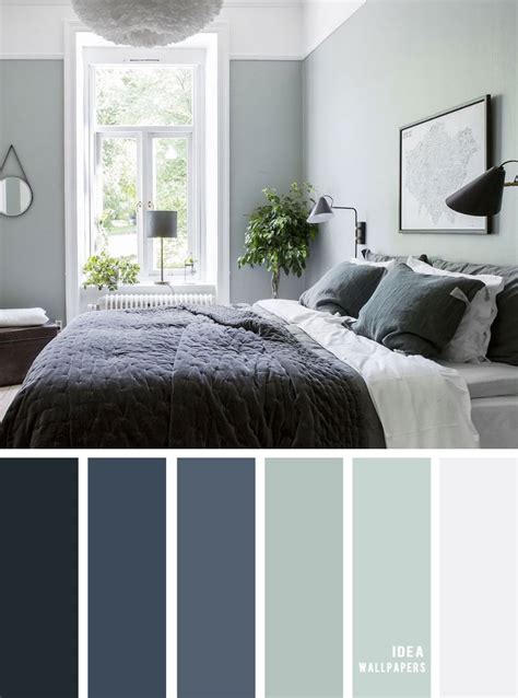 Beautiful Bedroom Blue Grey Color Palette Idea Wallpapers Iphone