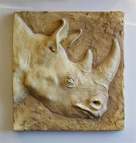 Rhino Relief Relief Sculpture Animal Sculptures Sculpture