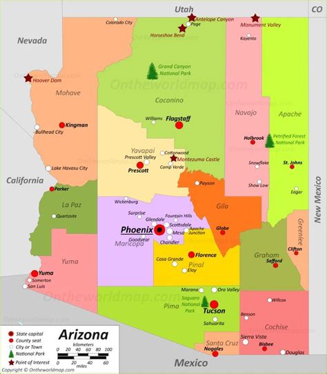 Arizona State Maps Usa Maps Of Arizona Az Arizona State Map