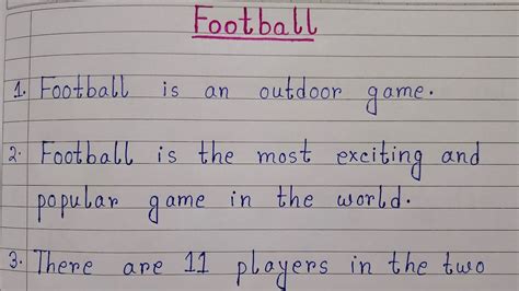10 Lines On Football ⚽ Essay On Football In English Easy Sentences