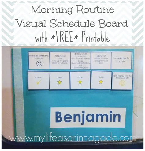 Morning Routine Visual Schedule Board With Free Printable