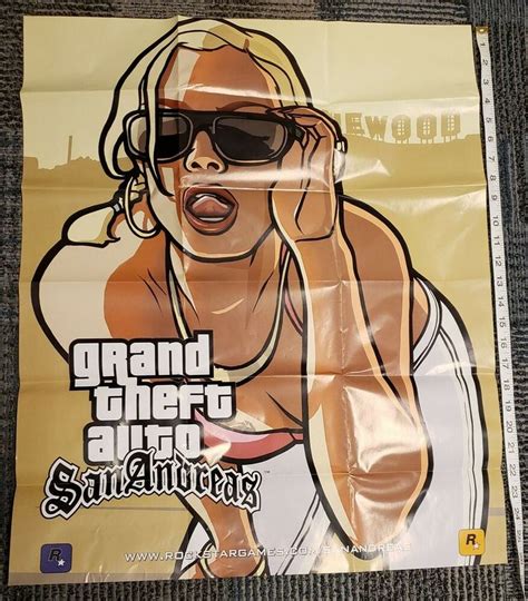 Grand Theft Auto San Andreas Promo Poster 26x22 Double Sided Grand