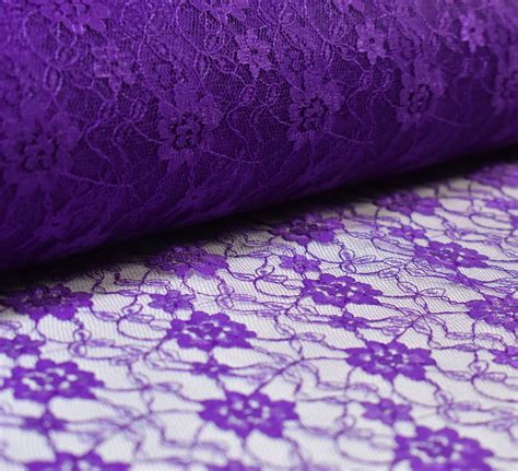 Raschel Purple Lace Fabric