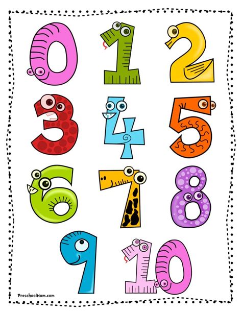 How do you introduce numbers to kids? Best printable number cards 1-10 | Derrick Website