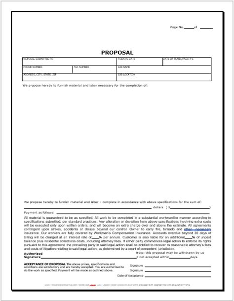 14 Free Construction Proposal Templates Word Templates For Free Download