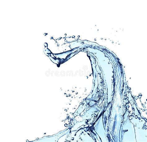 Blue Water Splash Isolated On White Background Stock Photo Image Of