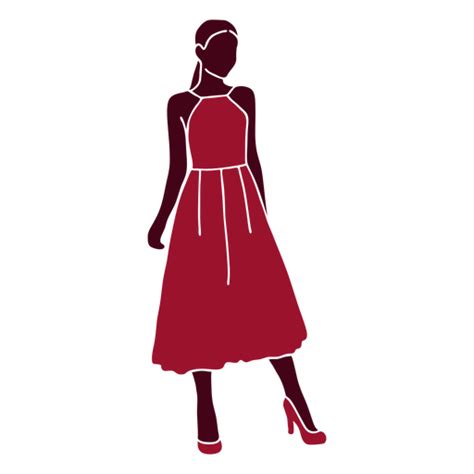 Classy Woman Dress Silhouette Transparent Png And Svg Vector File