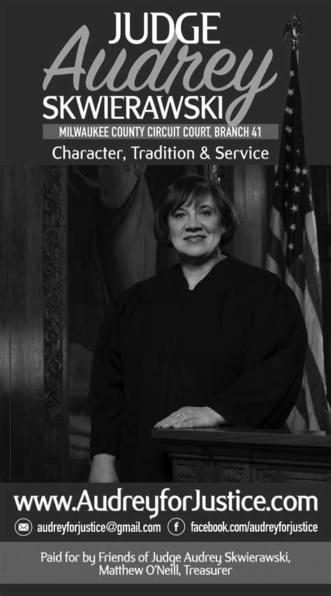 judge audrey skwierawski character tradition and service milwaukee courier weekly newspaper