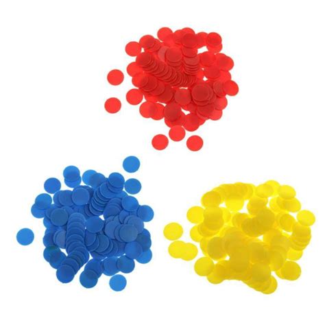 Promo 300x Opaque Plastic Board Game Counters Tiddly Winks Numeracy