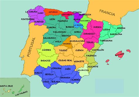 España Para Niños Provincias Españolas
