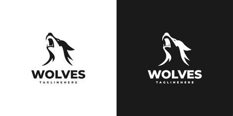 Premium Vector Illustration Of Howling Wolf Logo Design