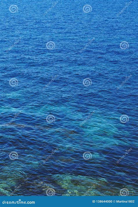 Water Ripples Of A Lake Blue Sea Water In Calm Stock Photo Image Of