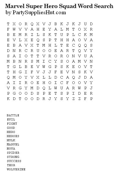 Marvel Wordsearch Superhero Room Superhero Superhero Theme