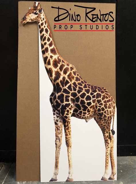 Giraffe Side Cardboard Cutout Standup Prop Dino Rentos Studios Inc