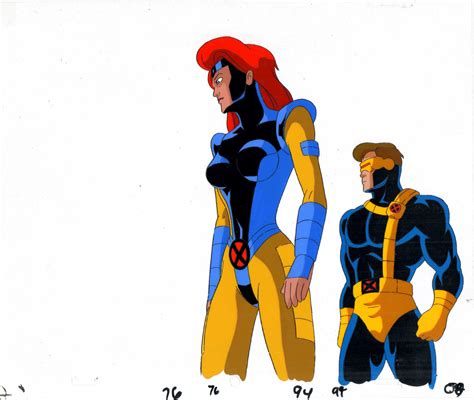 X Men Jean Grey Cyclops Production Animation Cell 1992 1997 Marvel