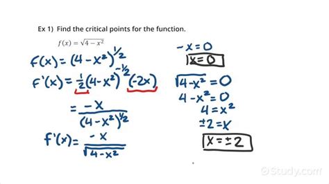 How To Find Critical Points Of A Function By Finding Where The First Derivative Is Zero Or Fails