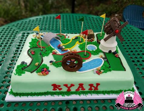 Ryans Mini Golf Cake Golf Cake Golf Themed Cakes Golf