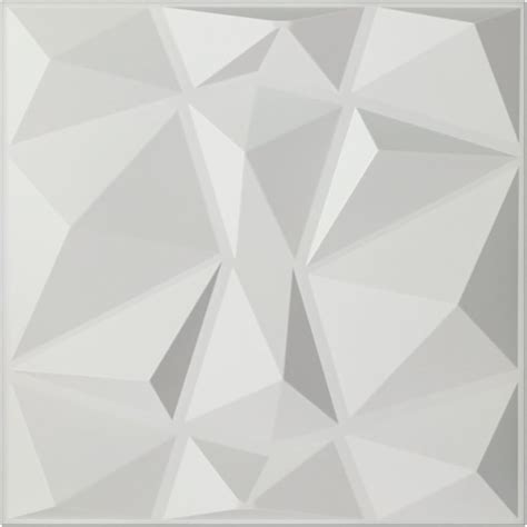 Art3d Textures 3d Wall Panels White Diamond Design 50 50cm12 Pack