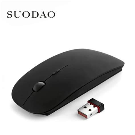 Suodao Ultra Thin Usb Optical Wireless Mouse 24g Receiver Super Slim