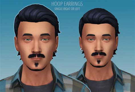 Sims 4 Dub Single Hoop Earrings For Male Sims Received A