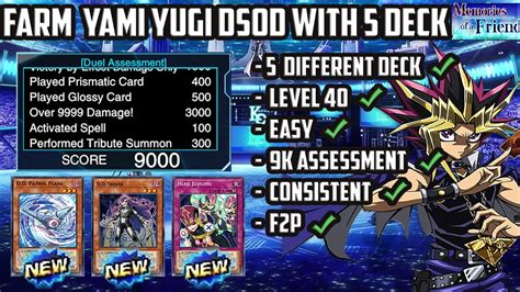 Yami Yugi Dsod Farm With 5 Different Decks F2pp2w And 9000 Duel