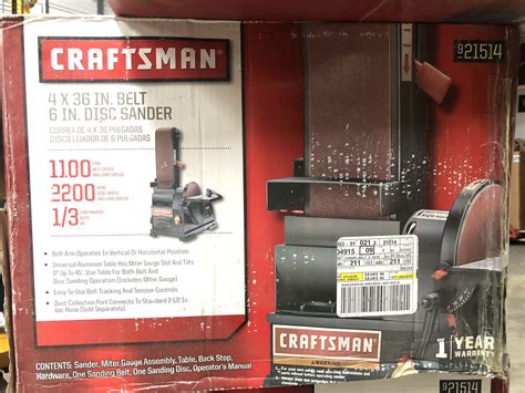 Craftsman Bcraftsman 13 Hp Bench Top Belt And Disc Sander For Sale In