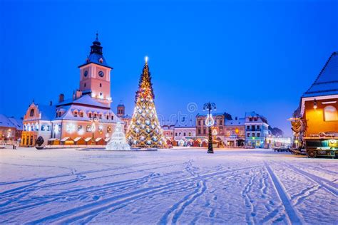 Brasov Christmas Market In Transylvania Romania Stock Image Image