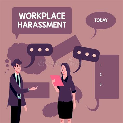 Sign Displaying Workplace Harassment Business Showcase Different Race Gender Age Sexual