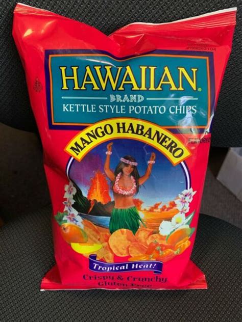 Hawaiian Kettle Style Potato Chips Mango Habanero 75oz Bag Pack Of 3
