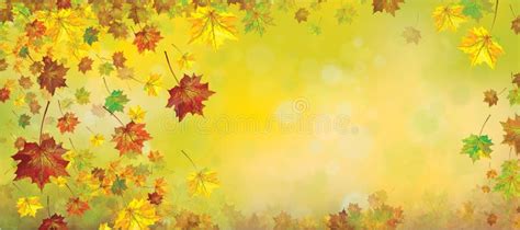 Vector Autumnal Leaves Background Stock Vector Illustration Of