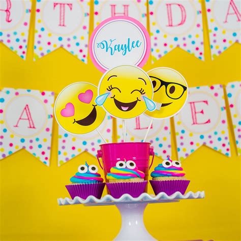 Emoji Party Decorations Instant Download Printable Party Etsy
